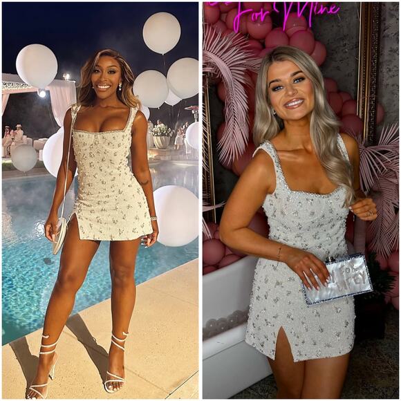 Clio Peppiatt White Bridal Party Crystal Dress Size XXL / US 12 - Picture 2 of 15